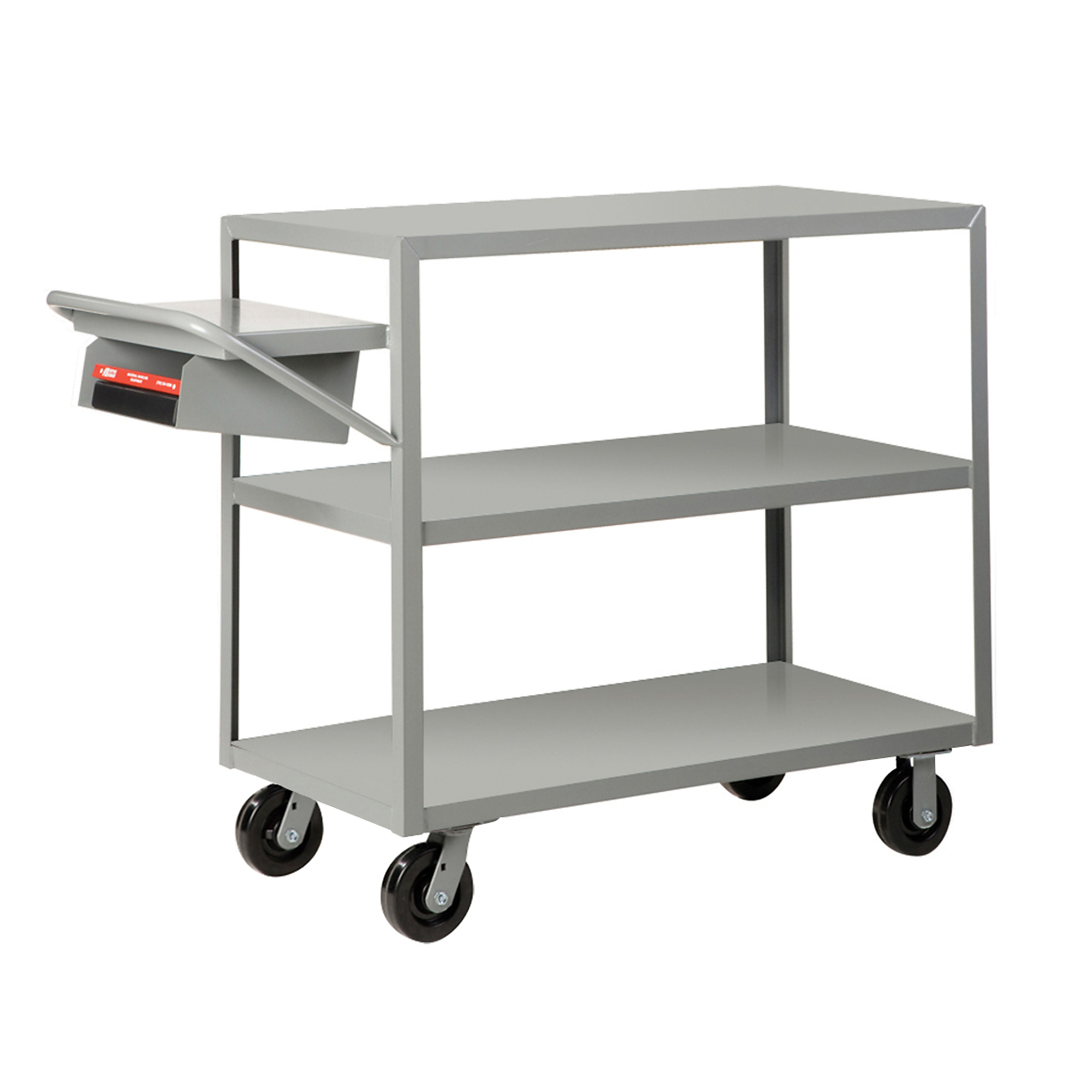 Little Giant Multi-Shelf Order Picking Truck - 24in. x 36in., 3600-Lb. Capacity, 3 Shelves, Carbon Steel, Model# 3M-2436-6PH-WSP